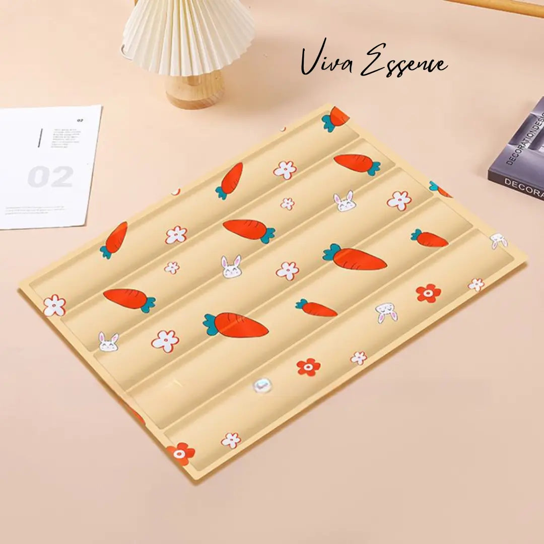 Pet Cooling Mat for Instant Heat Relief - Beige (Carrot) -Viva Essence Pet