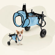 JoyStride dog wheelchair shown with small and medium dog frames