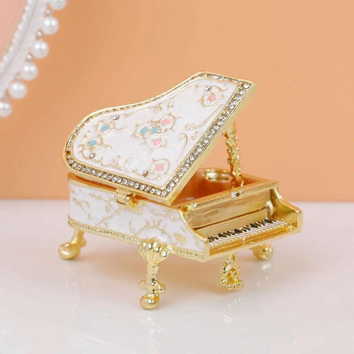 Elegant Piano Jewelry Box for Cherished Keepsakes - -Viva Essence Pet