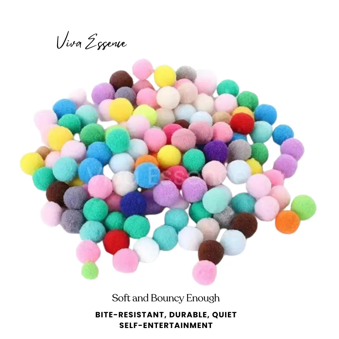 Playful Plush Ball Launcher for Cats - -Viva Essence Pet