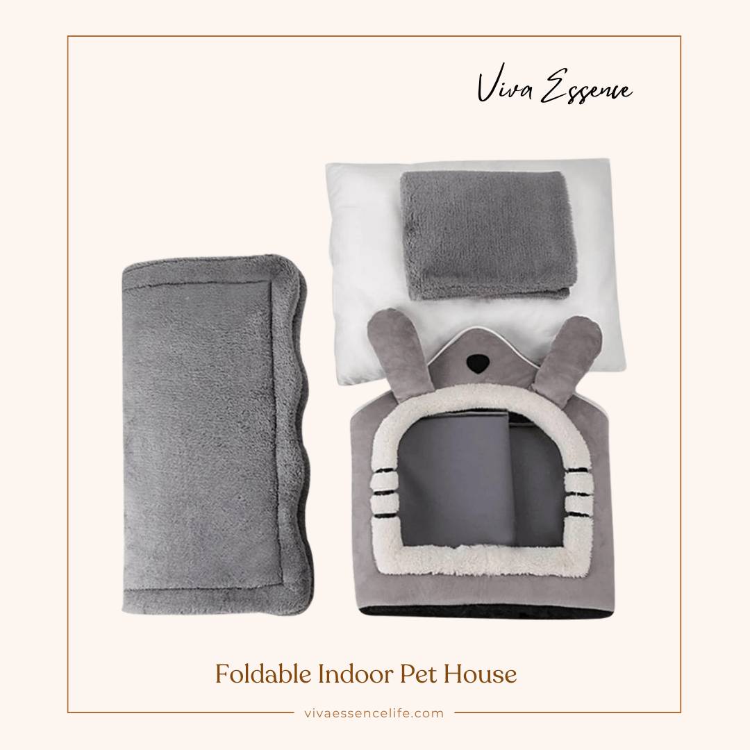The Cozy Pop-Up Pet House & Cat Cave - -Viva Essence Pet