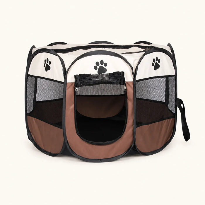 Haven: tenda pop-up para animais e parque de viagem
