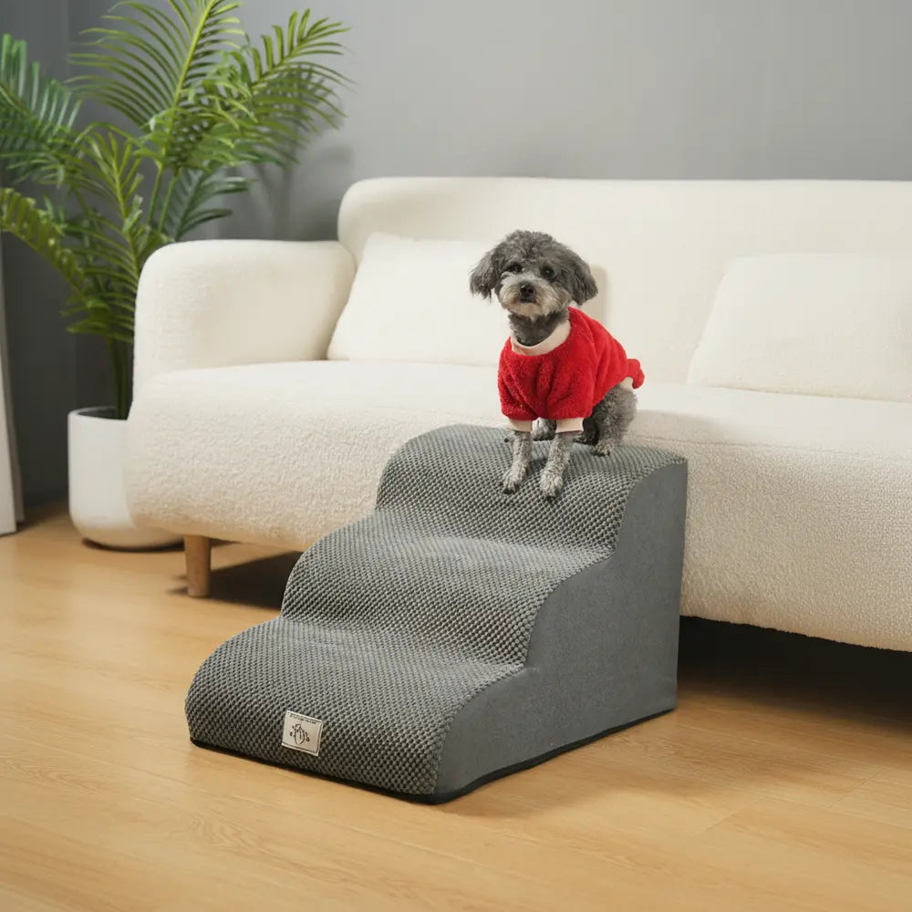 Escaleras ligeras para mascotas para acceder a la cama con una subida más suave para perros pequeños - vivaessencepet