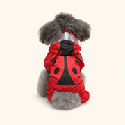 1. Playful Protector dog raincoat featuring 100% waterproof fabric and reflective safety accents - vivaessencepet