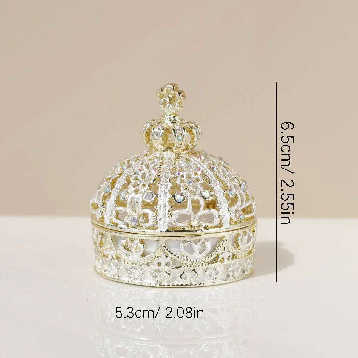 Royal Crown Ring Box: Regal Jewelry Presentation & Storage - -Viva Essence Pet