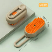 Electric spray handle pet spa brush with soft, medical-grade silicone bristles for gentle grooming - vivaessencepet