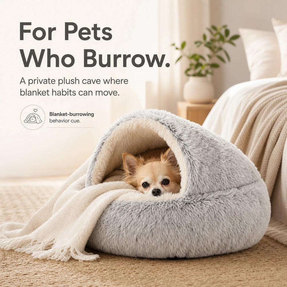 Cama Premium Para Mascotas Snuggle Haven, Para Mascotas Que Se Entierran