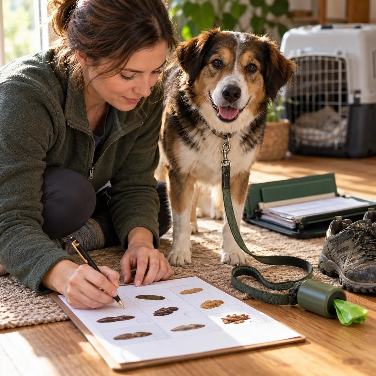 Tabella di valutazione delle feci del cane: monitora i cambiamenti per il veterinario