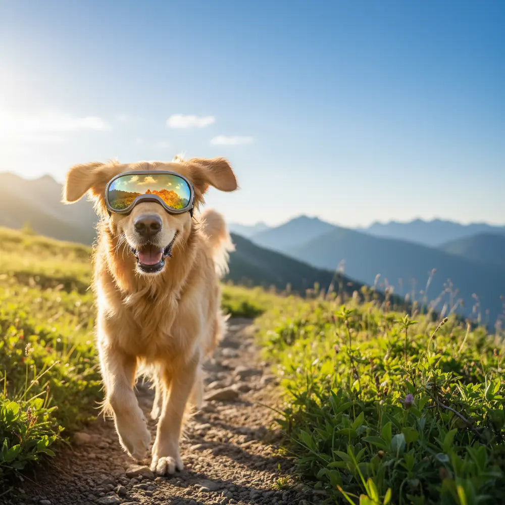 Melhores óculos de proteção para cães para caminhadas e proteção UV dos olhos-Viva Essence Pet
