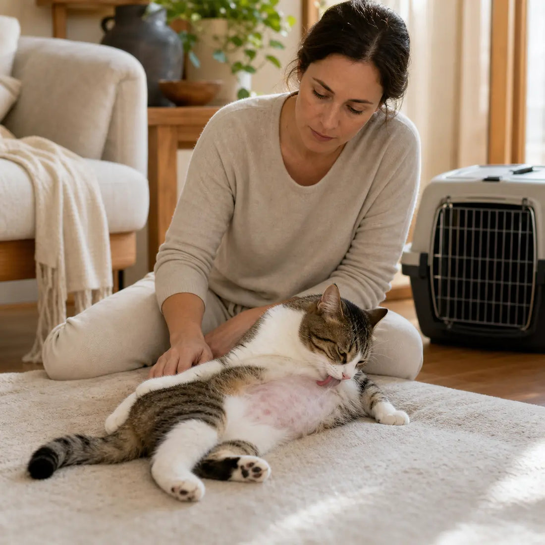 Cat Belly Overgrooming: Allergy, Pain, or Stress?