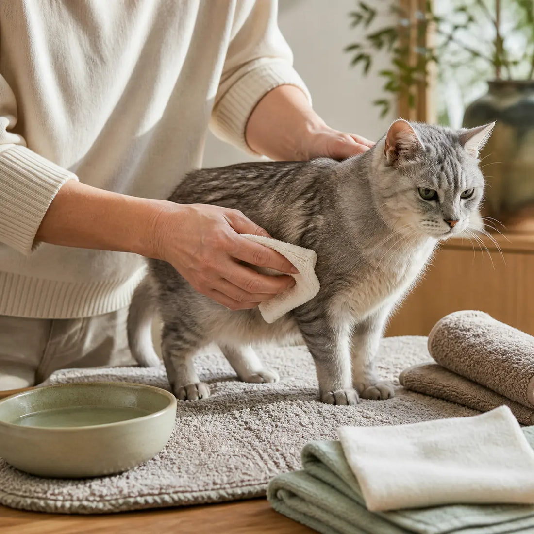 How to Clean a Senior Cat Without a Full Bath: A Low-Stress Guide