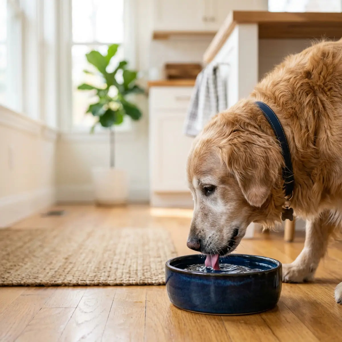 Naturlig vätsketillförsel för hundar med njursjukdom, med stöd av veterinär