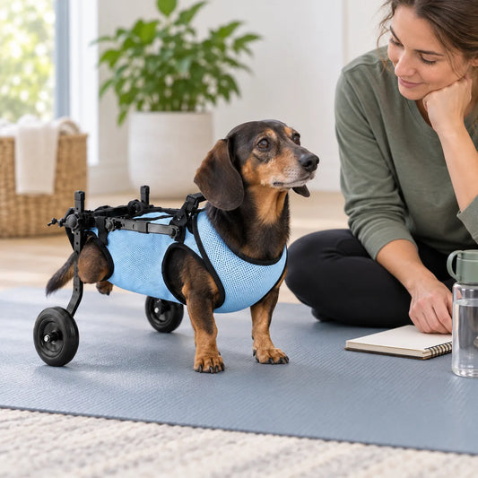 椎間板疾患（IVDD）の犬向け車いす：サポートでできること、できないこと
