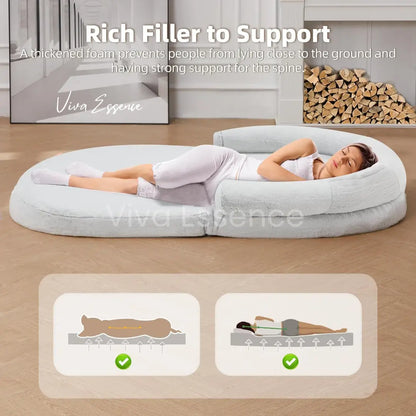 2-in-1 Calming Giant Dog Bed & Sofa for Pets & Humans - Viva Essence