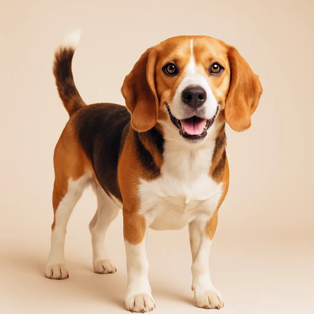 Watson, a six-year-old Beagle and Viva Essence Pet model, returning from a scent-led walk