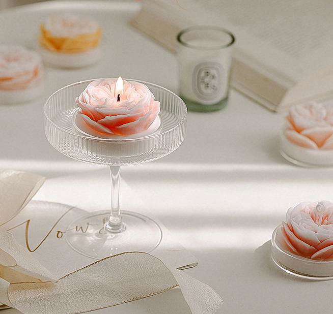 Pastel decorative candles enhancing home fragrance and creating a calming room ambiance - vivaessencepet