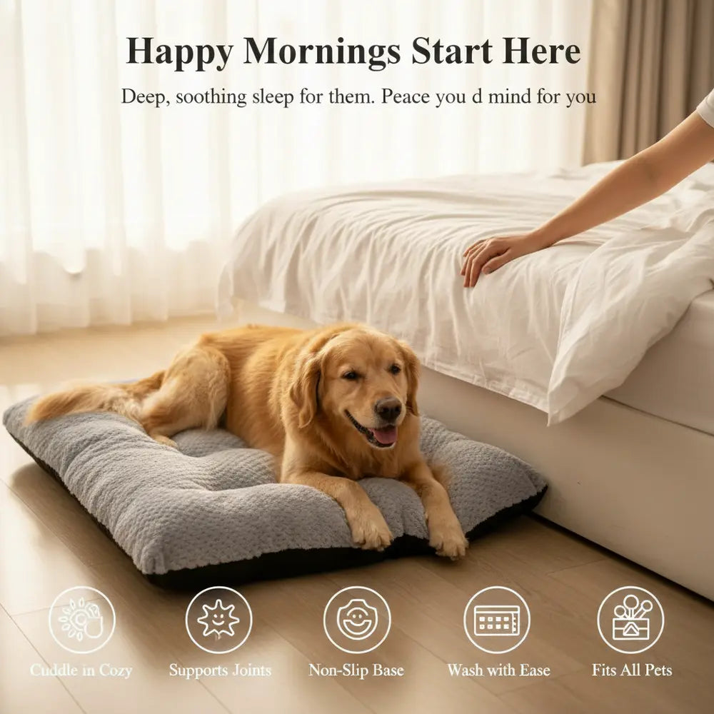 Calming Plush Haven Luxe Pet Bed - -Viva Essence Pet