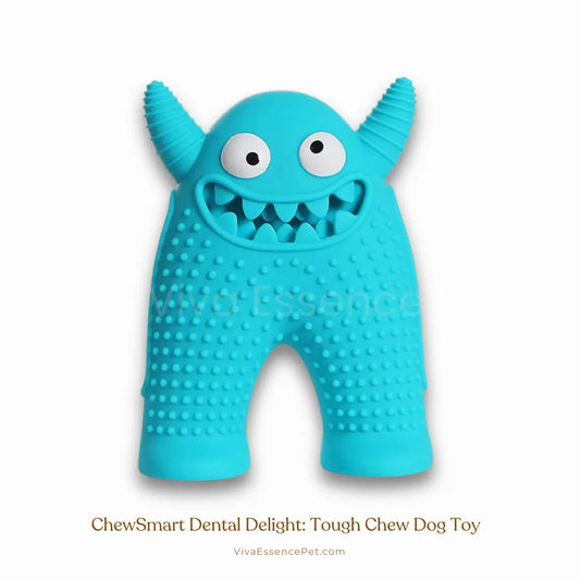 ChewSmart Dental Delight: Tough Chew Dog Toy - Blue Viva Essence