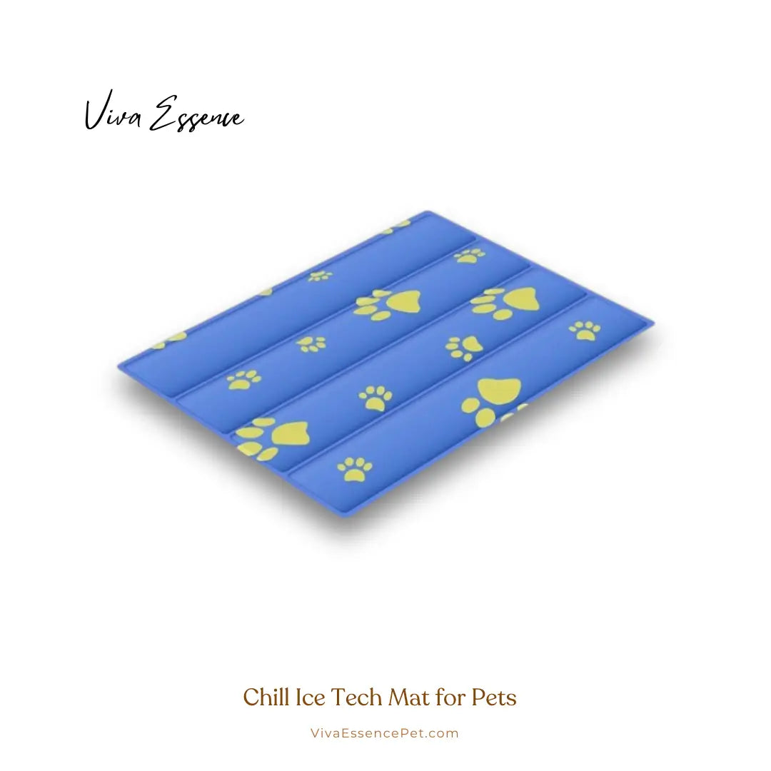 Chill Ice Tech Mat for Pets - Blue (Paw Print) Viva Essence