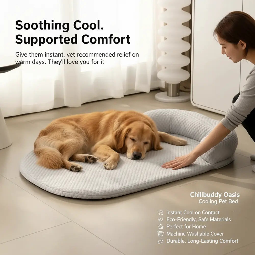 Chillbuddy Oasis Cooling Pet Bed - -Viva Essence Pet