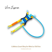 A small dog wears the Halo Safety Ring, a helpful bumper collar designed for blind pets to navigate - vivaessencepet