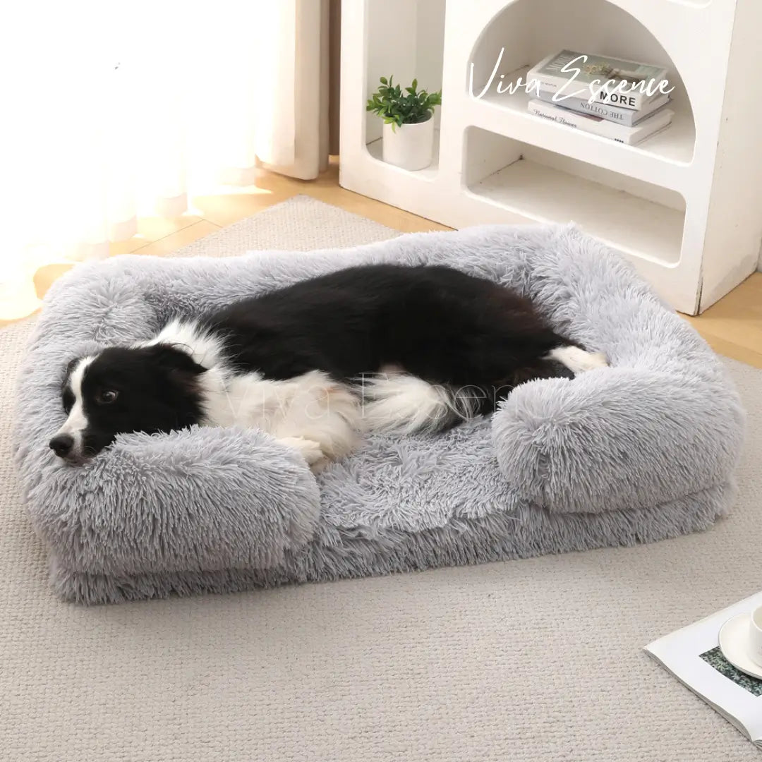 ComfortCradle Dog Bed: Orthopedic Pet Comfort - Gray Viva Essence