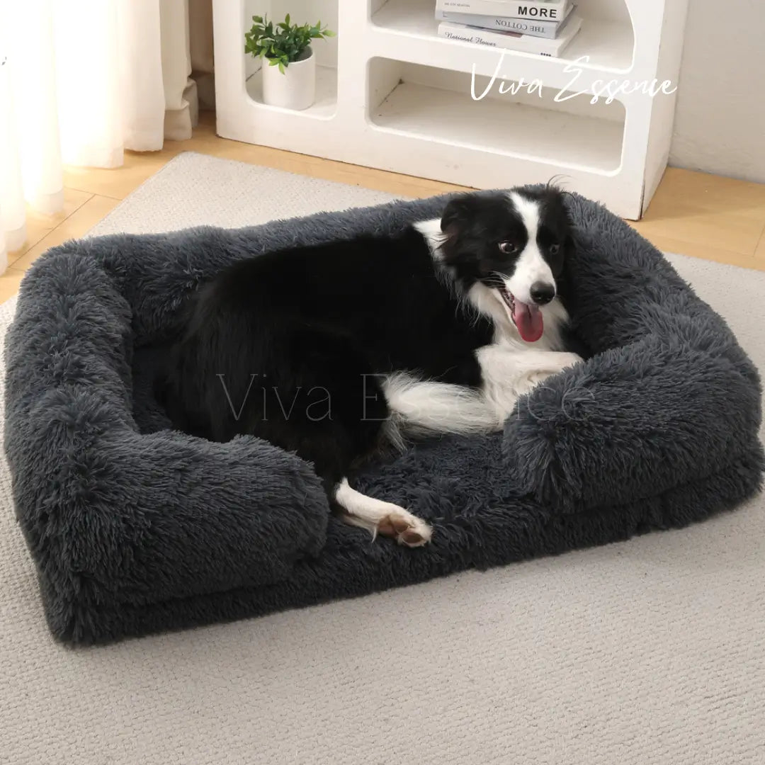 ComfortCradle Dog Bed: Orthopedic Pet Comfort - Dark Viva Essence