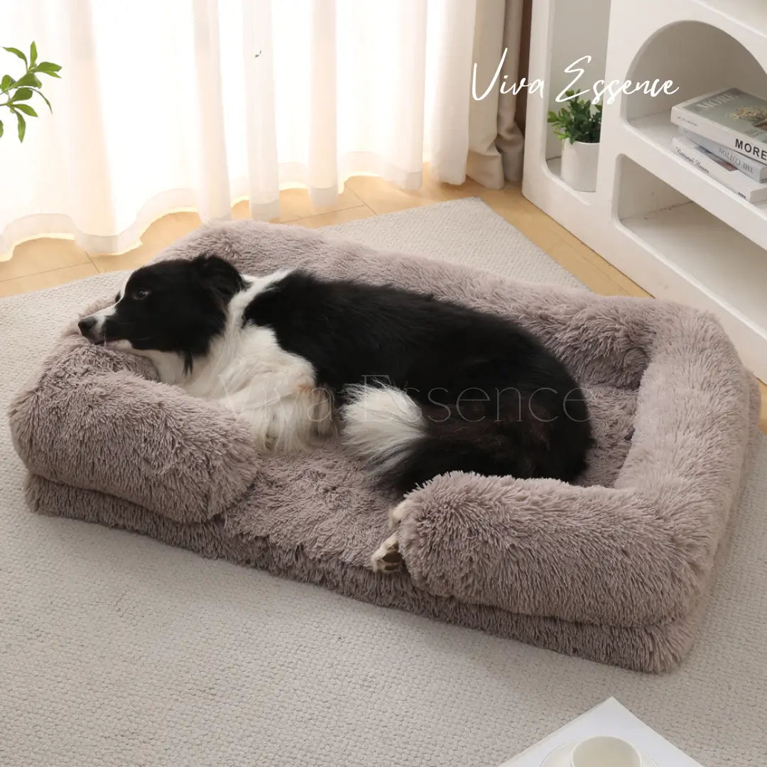 ComfortCradle Dog Bed: Orthopedic Pet Comfort - Beige Viva Essence