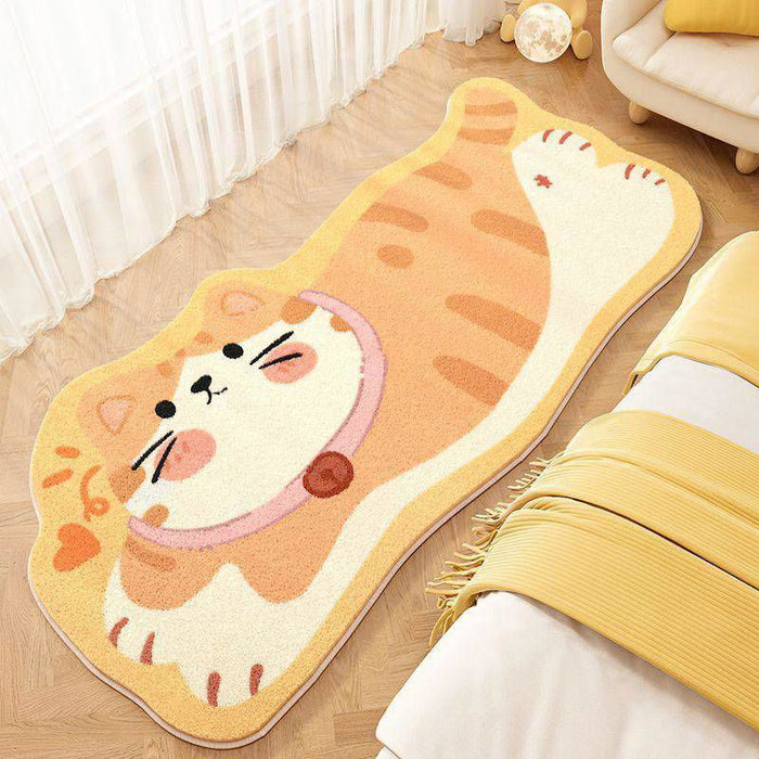 Tapis D’accent En Peluche Chat Douillet