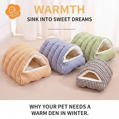Cozy Cave Pet Bed for Security & Warmth - -Viva Essence Pet