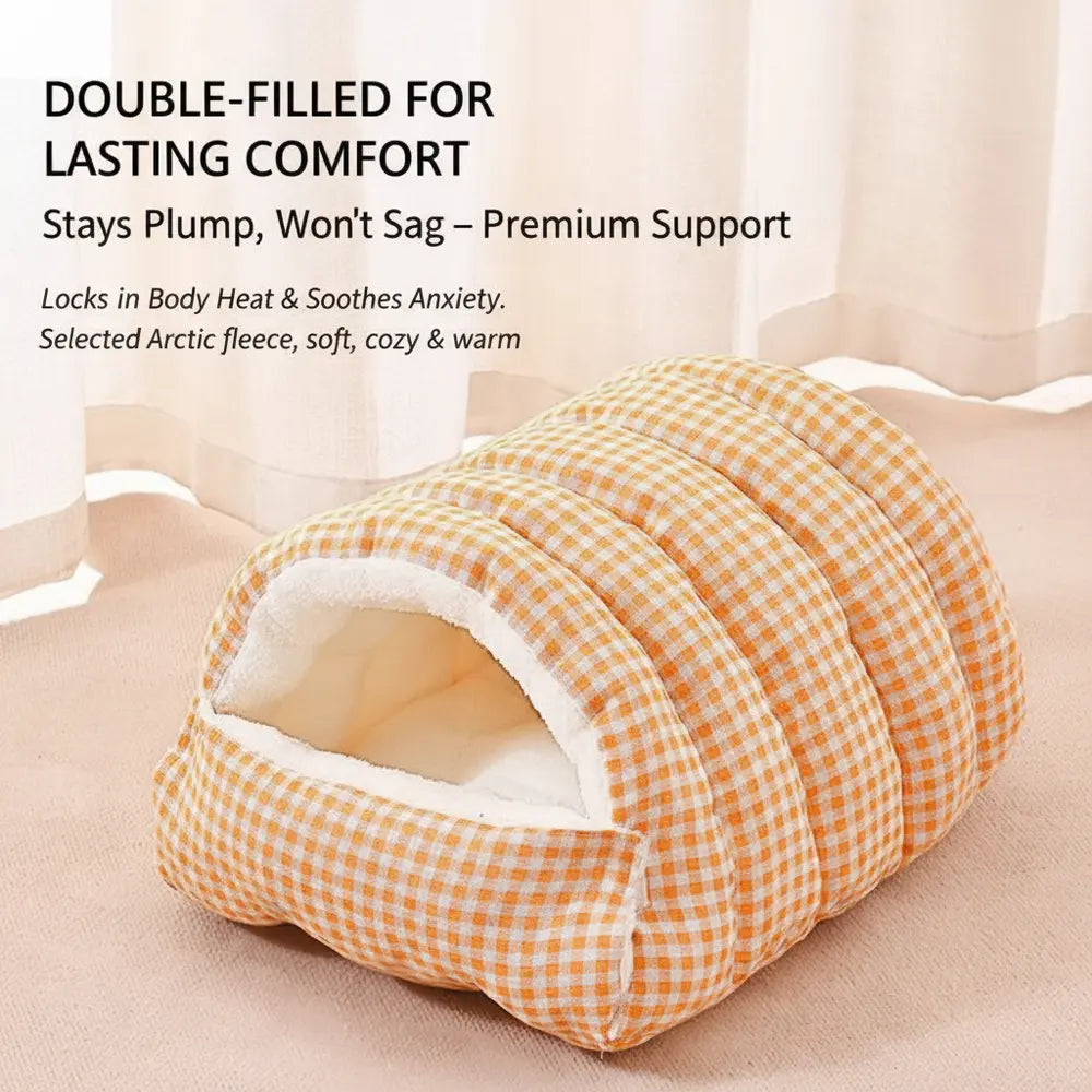 Cozy Cave Pet Bed for Security & Warmth - -Viva Essence Pet