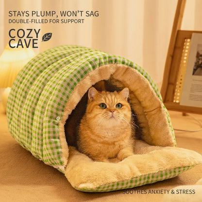 Cozy Cave Pet Bed for Security & Warmth - -Viva Essence Pet