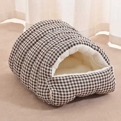 Cozy Cave Pet Bed for Security & Warmth - Gray -Viva Essence Pet