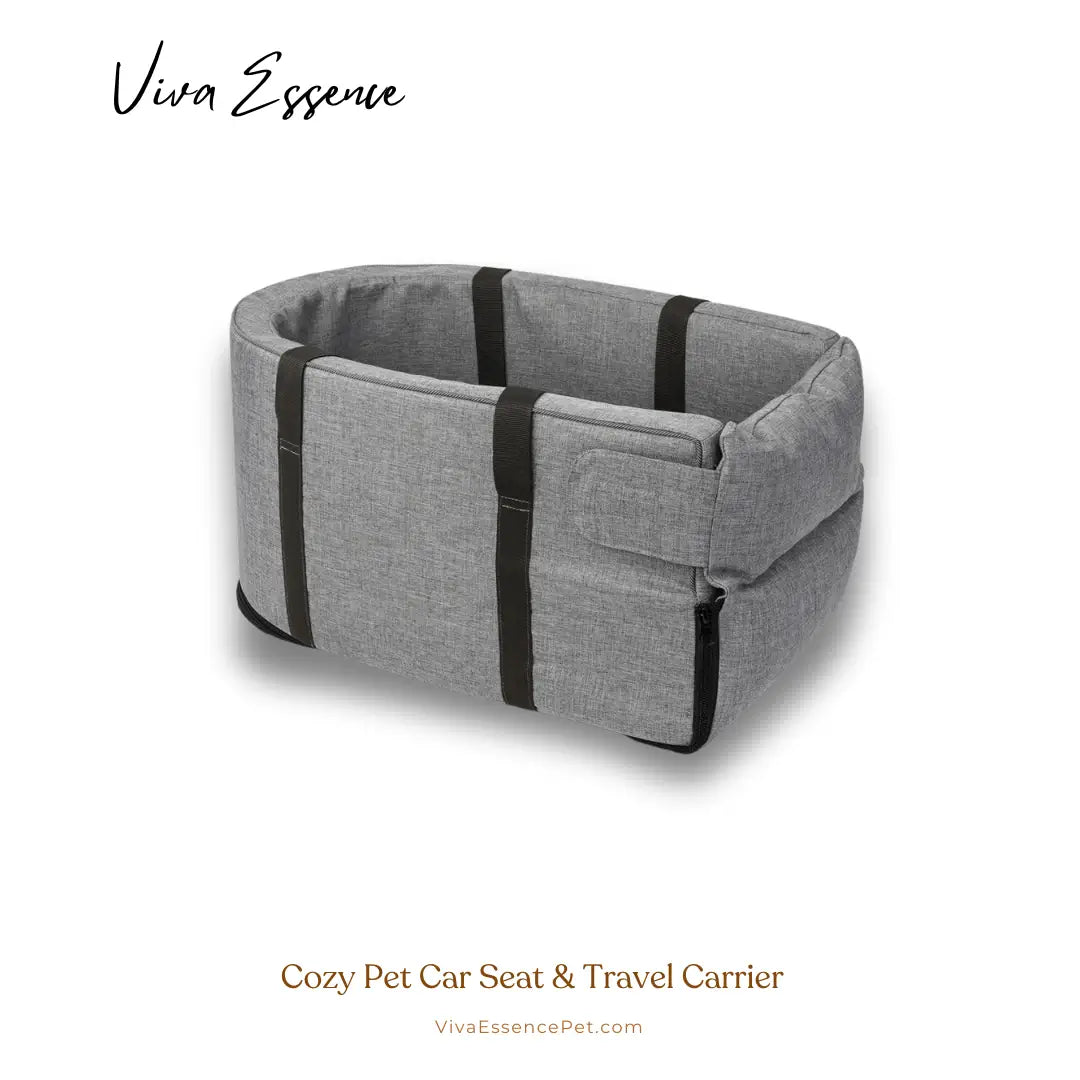 Cozy Pet Car Seat & Travel Carrier - Safe & Comfy Journeys - Viva Essence