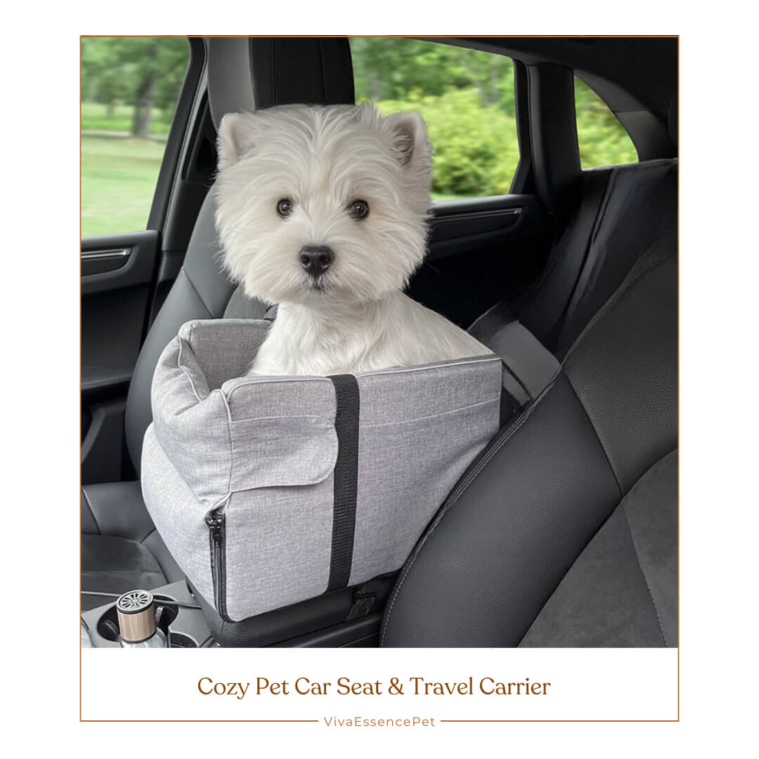 Cozy Pet Car Seat & Travel Carrier - Safe & Comfy Journeys - Viva Essence