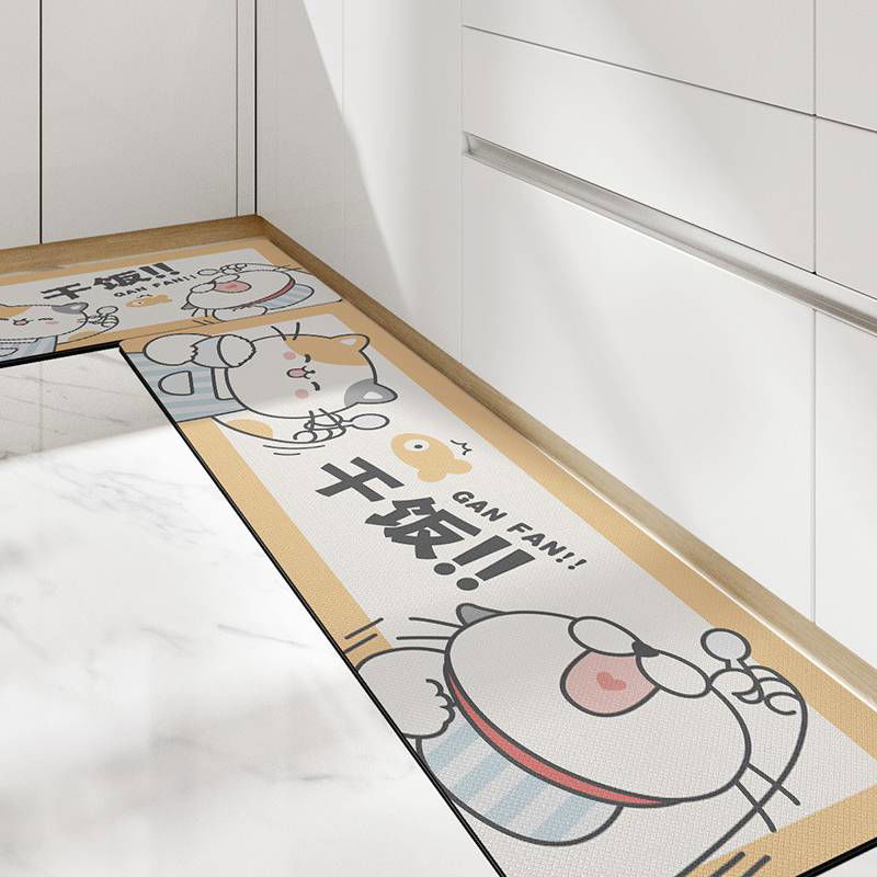 Cute Kitchen Mats-Waterproof and Oil-Proof Anti-Fatigue PU Leather Floor Mats - Viva Essence