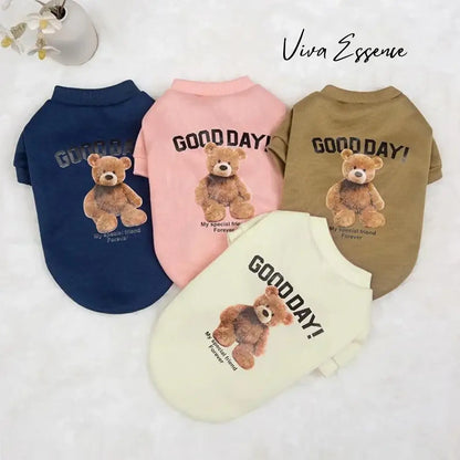 Cute Bear Pattern Dog Winter Warm Pullover - Viva Essence