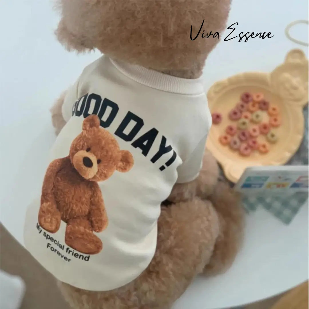 Cute Bear Pattern Dog Winter Warm Pullover - Viva Essence