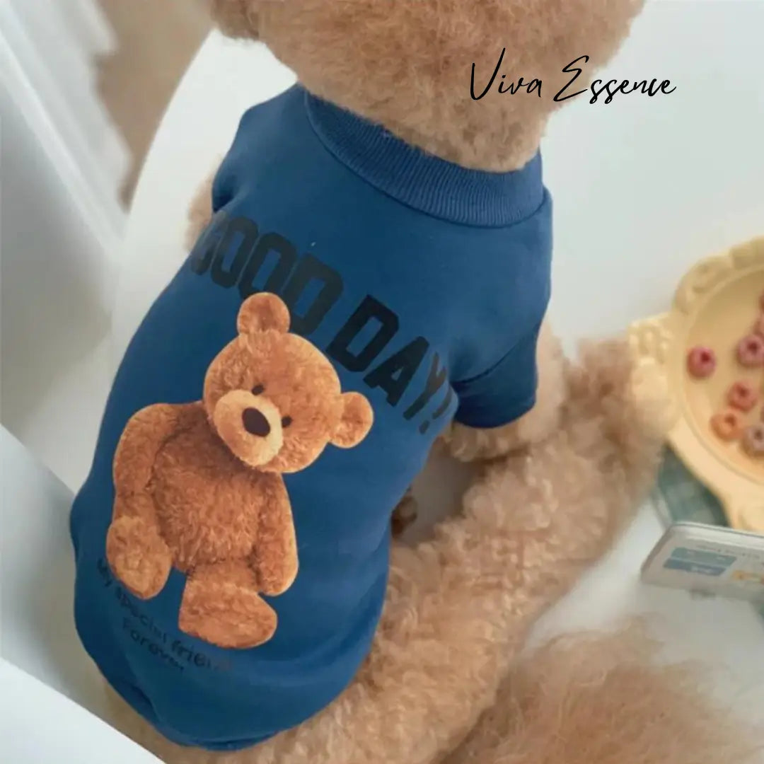 Cute Bear Pattern Dog Winter Warm Pullover - Viva Essence