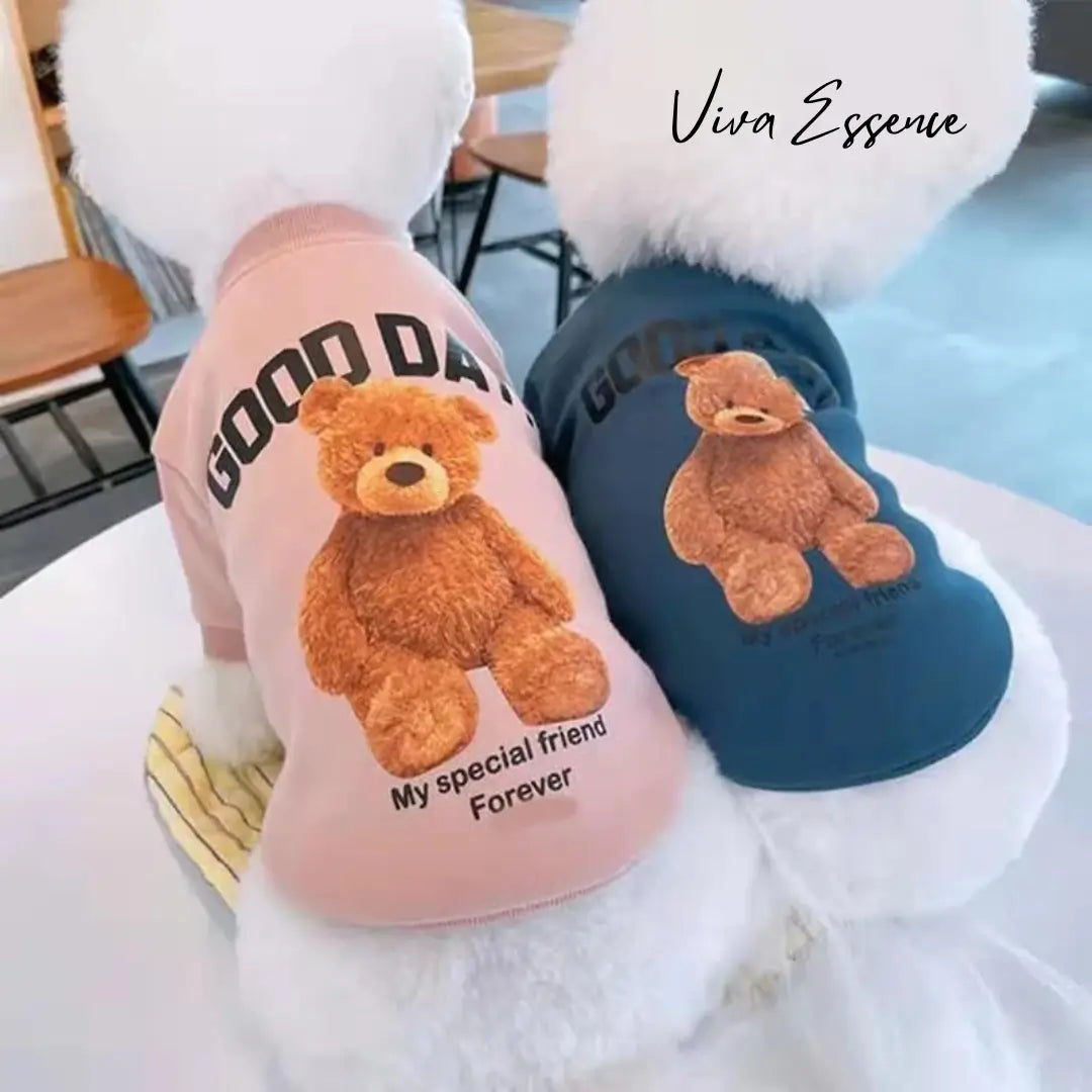 Cute Bear Pattern Dog Winter Warm Pullover - Viva Essence