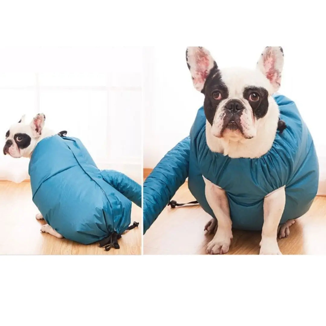 Dog blow dryer bag with flexible hose attachment providing 360° airflow for quick dog drying results - vivaessencepet
