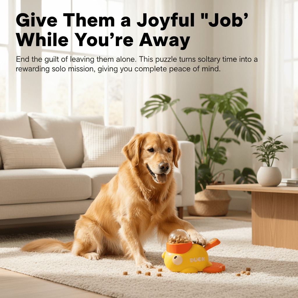 Duck Puzzle Feeder for Playful Mealtimes - -Viva Essence Pet