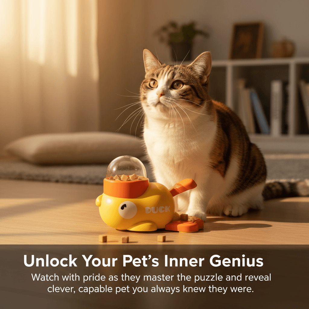 Duck Puzzle Feeder for Playful Mealtimes - -Viva Essence Pet