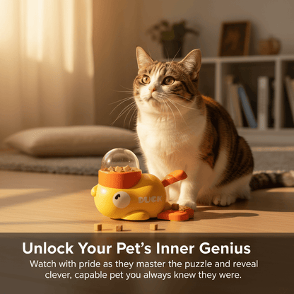 Duck Puzzle Feeder for Playful Mealtimes - -Viva Essence Pet