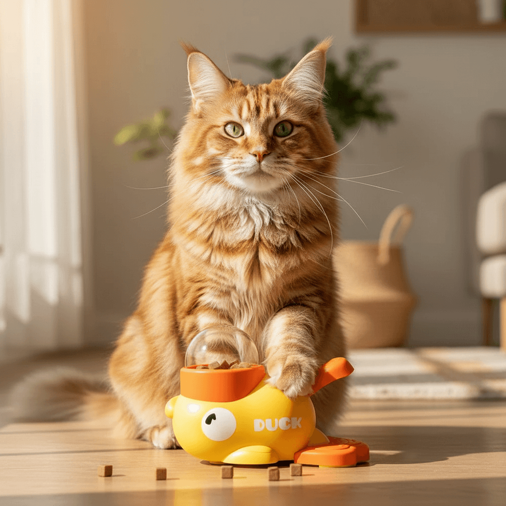 Duck Puzzle Feeder for Playful Mealtimes - -Viva Essence Pet