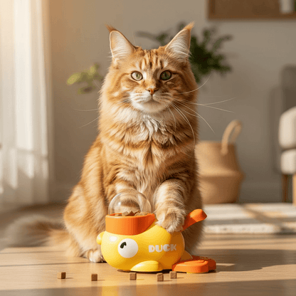Duck Puzzle Feeder for Playful Mealtimes - -Viva Essence Pet