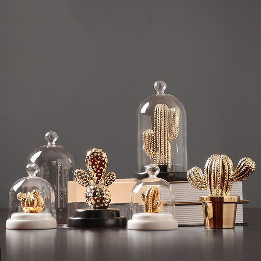 Matte Ceramic Cactus Sculpture for Modern Decor - -Viva Essence Pet