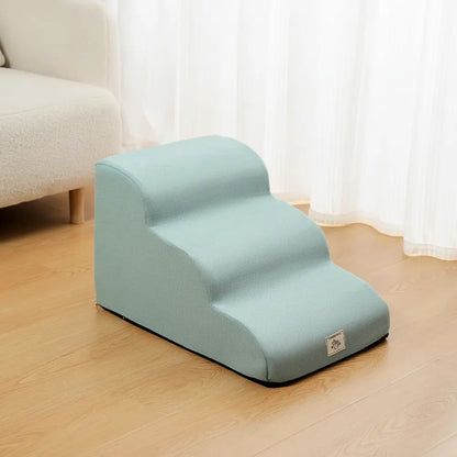 Gentle Slope Pet Ramp for Beds & Sofas - Sky Blue 3 Steps -Viva Essence Pet