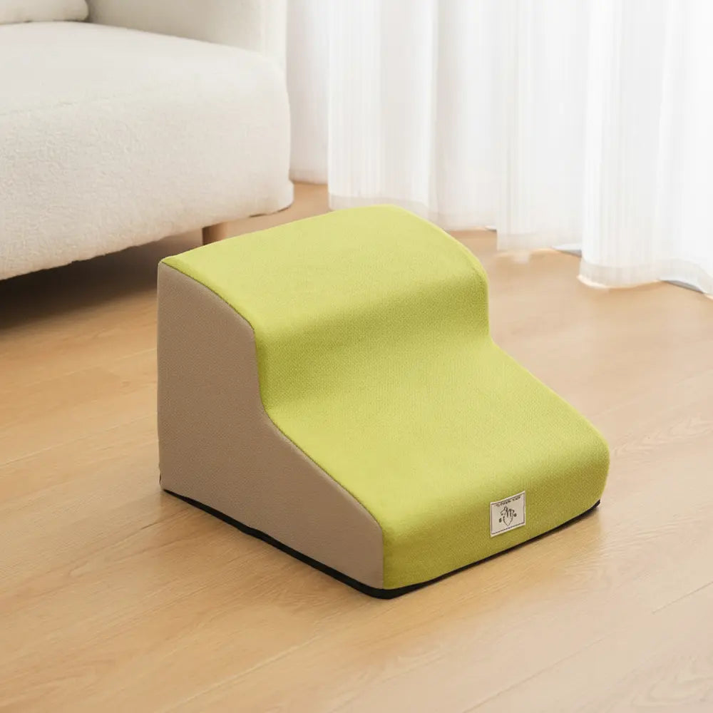Gentle Slope Pet Ramp for Beds & Sofas - Banana Yellow 2 Steps -Viva Essence Pet