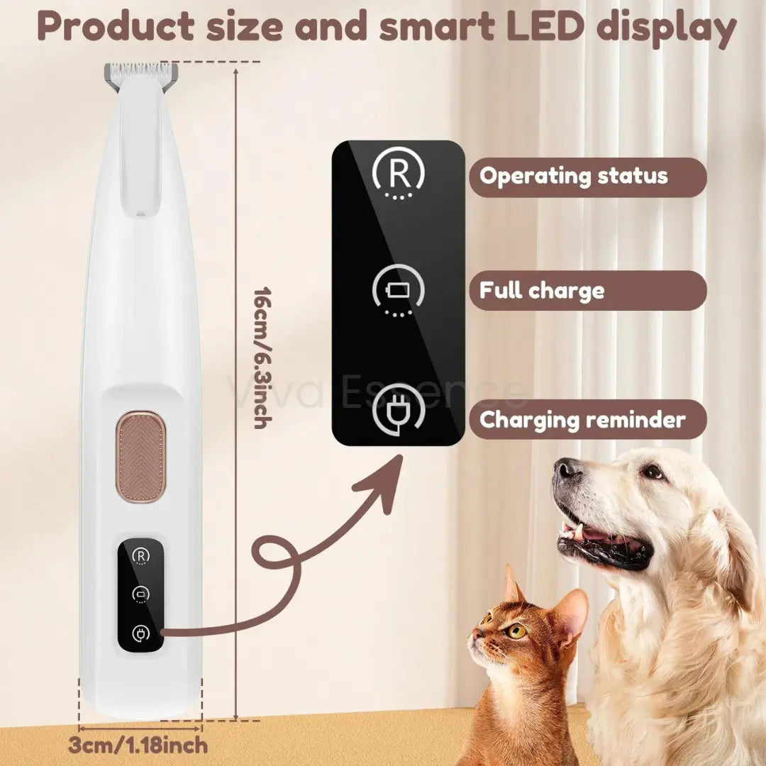 HydroGuard Waterproof Paw Groomer with LED Precision - Viva Essence